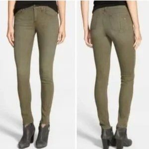 Rag & Bone Mid-Rise Skinny Jean Army Green SZ 28